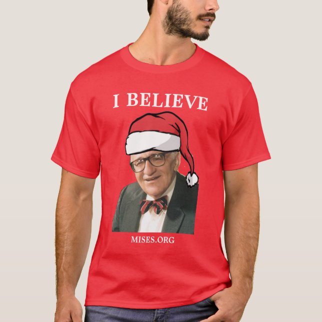 Murray Rothbard - eu acredito a camisa do Natal (Frente)