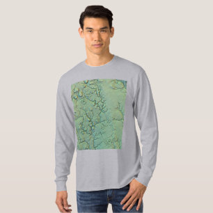 Murugi Veste Camiseta de Longa Folga Básica Mascul