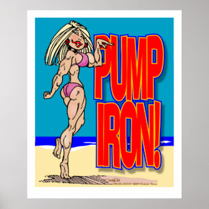 Músculo para cima poster de ic