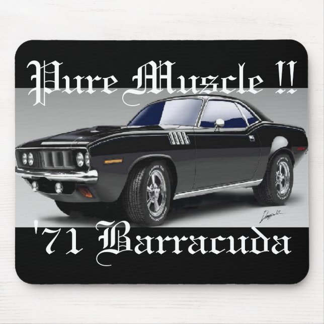 'Músculo puro de 71 Barracuda!! Mousepad (Frente)