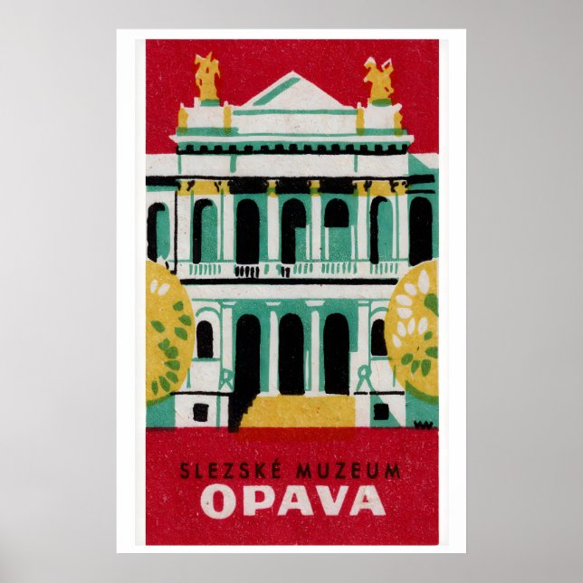 Museu da Silésia Opava - Impressão Caixa de Fósfor (Frente)