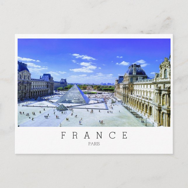 Museu Louvre, Paris, França Cartão postal (Frente)