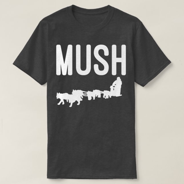 Mush com Dog Sled Team para Cachorros Pullover (Frente do Design)