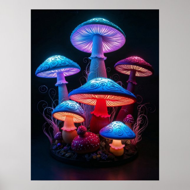 Mushroom Art Poster (Frente)