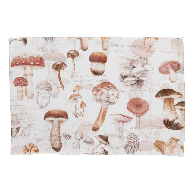 Mushroom Medley: Padrão Sem Costura De Aquarela (Frente)