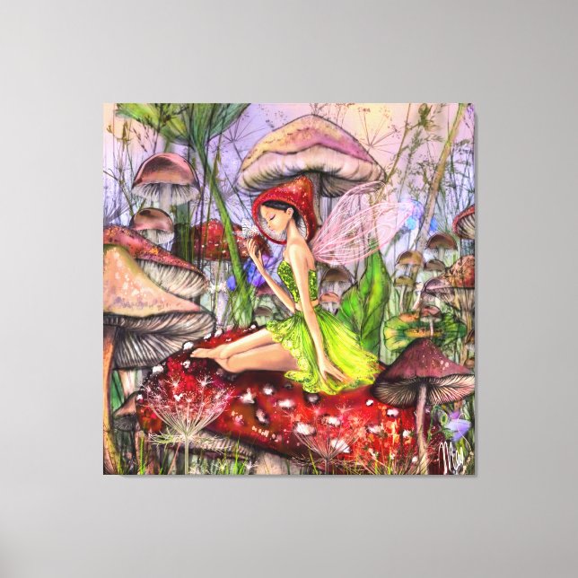 Mushrooms Fantasy Canvas Print (Frente)