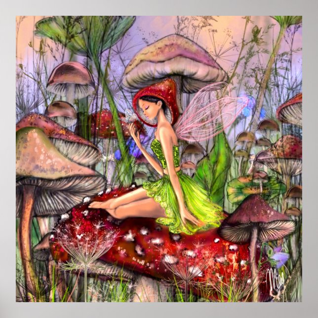 Mushrooms Fantasy Poster (Frente)