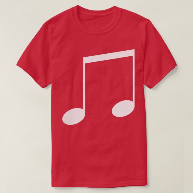Music 8th Notes Camiseta (Frente do Design)