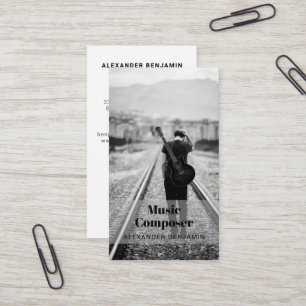 Music Composer Photo Code Cartão de visita