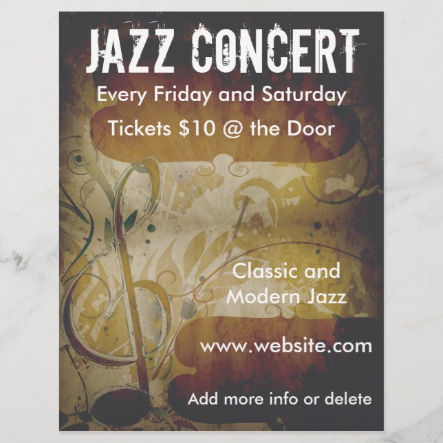 Music Concert Music Note Flyer (Frente)