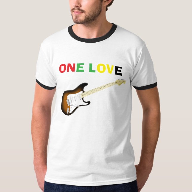 Music Mashup One Love retro camiseta (Frente)
