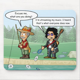 Music Streaming Engraçado Pun Mouse Pad