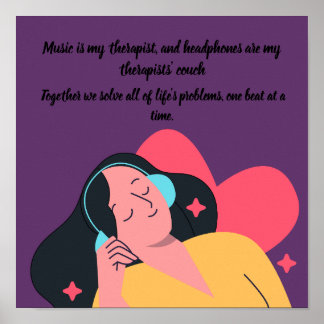 Music Therapy Wall Art Poster