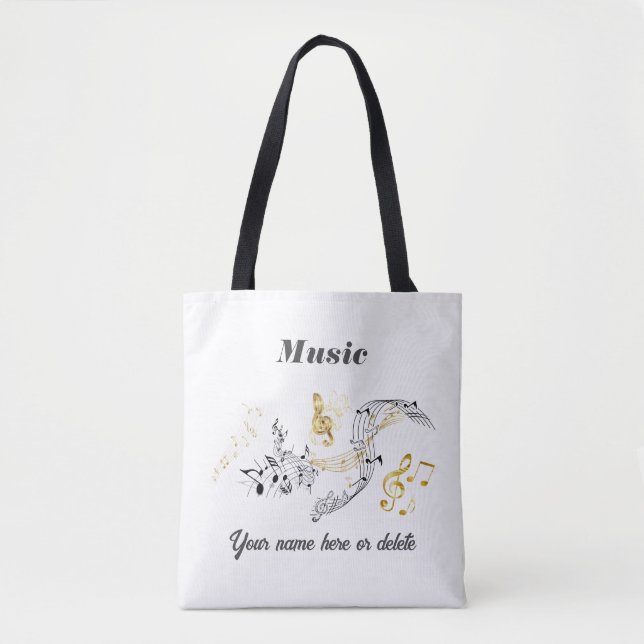 Music Tote Bag - Personalizado (Frente)