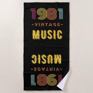 Music Vintage 1981 toalha de praia