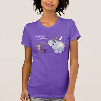 Música Animais - "Cantando Juntos" Camiseta Femini