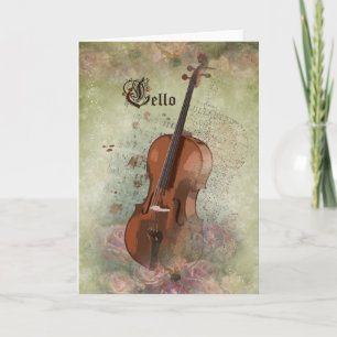 Música CELLO - Cartão de Saudação