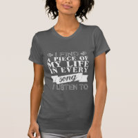 Música cita camiseta para o Estilo de Grunge Damas
