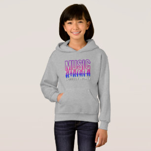 Música Conecta Pessoas   Crianças Pullover Hoodie