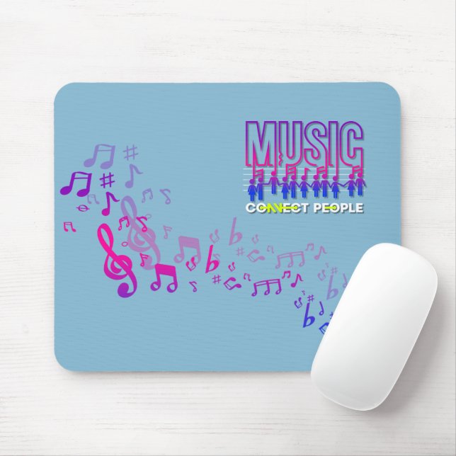 Música Conecta Pessoas | Mouse Pad (Com mouse)