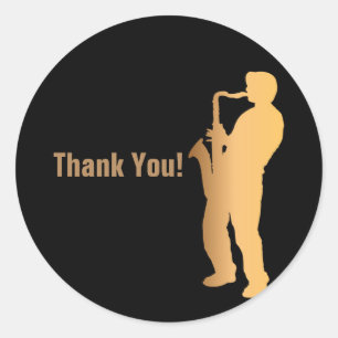 música de jazz, obrigado seus adesivos