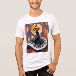 Música de Piano Elegante Desenho Artístico Feminin