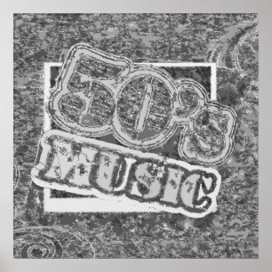 Música do 50 do vintage - poster