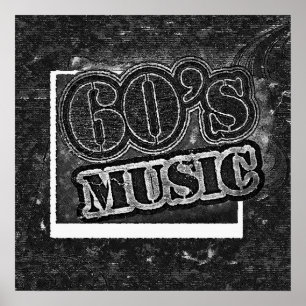 Música dos anos 60 do vintage - poster