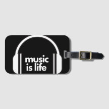 Música é Etiqueta de Bagagem da Vida