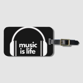 Música é Etiqueta de Bagagem da Vida