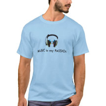 música é minha paixão pela camiseta