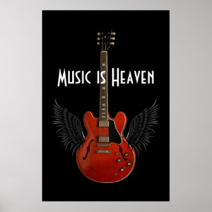 Música é o Poster do céu 36 x 24