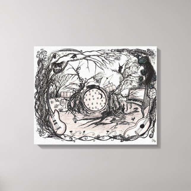 Música é vida - Canvas Premium (Matte) (Frente)
