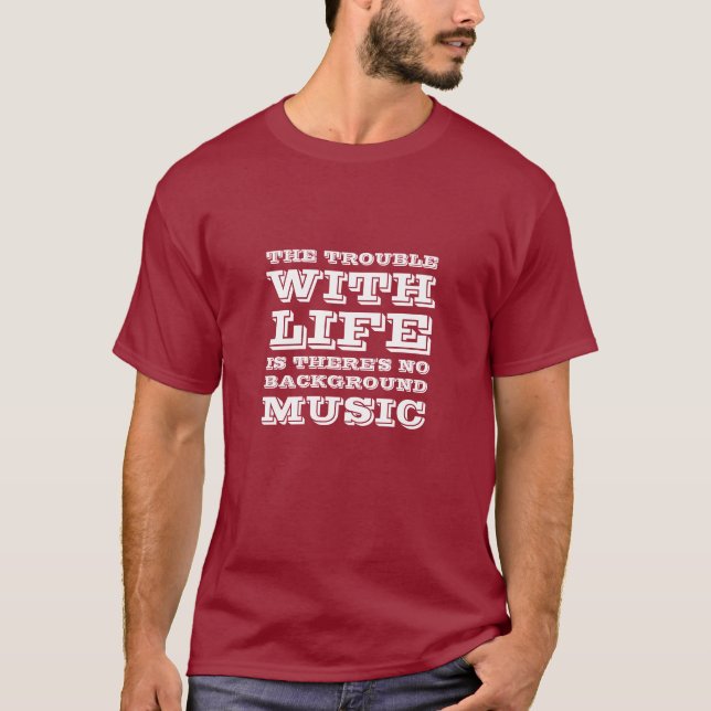Música Engraçada cita camiseta para amantes de mús (Frente)