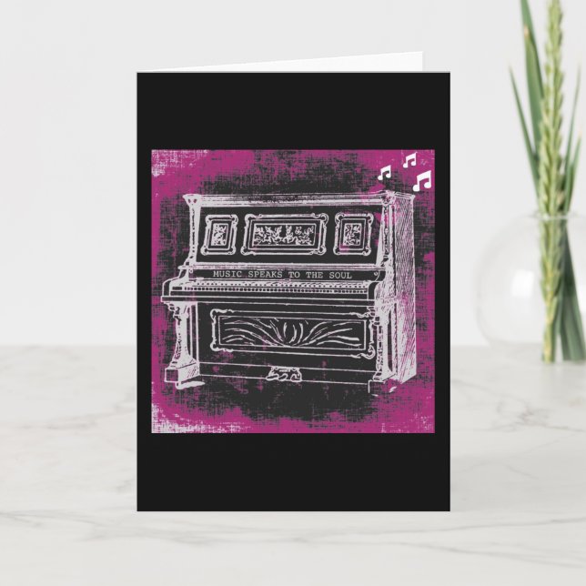 Música fala cartão de saudação (Frente)