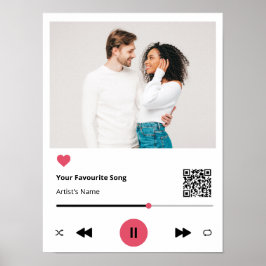 Música Favorita Personalizada - Impressão de Tela
