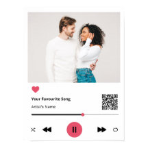 Música Favorita Personalizada - Impressão de Tela