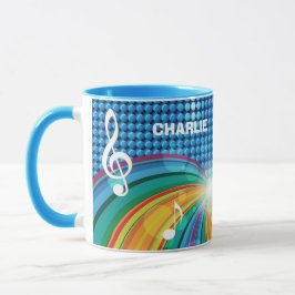 Música Ilustração de canecas de monograma personal