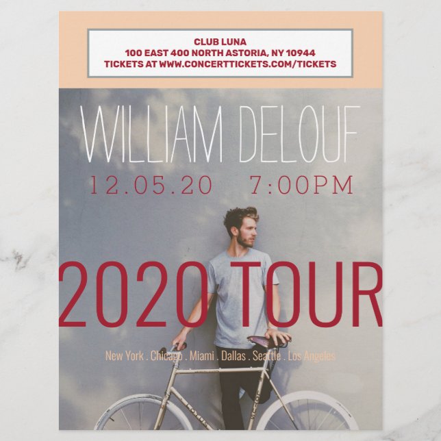 Música, Livro, Tour, Banda, Autor Flyer (Frente)