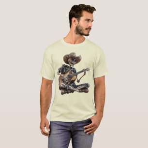 música mens camiseta jazz guitarra bronze