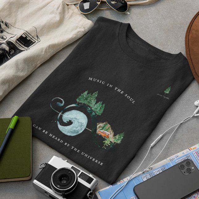 Música na Alma | Monograma Russo De Aquarela (Criador carregado)