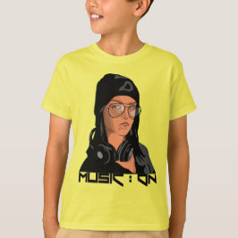 Música Na Camiseta Básica Para Crianças