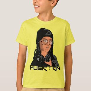 Música Na Camiseta Básica Para Crianças
