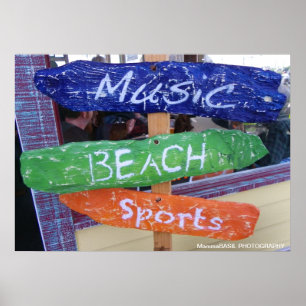 Música, Praia, Poster desportivo!