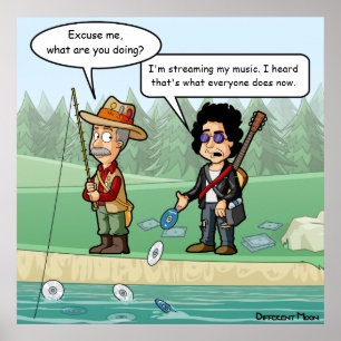 Música que flui o poster engraçado da chalaça