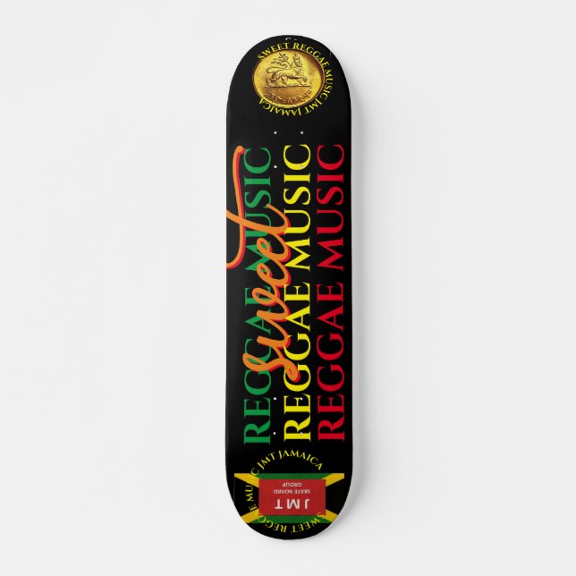 MÚSICA REGGAE DOCE 7 3/4" Skateboard Deck (Frente)