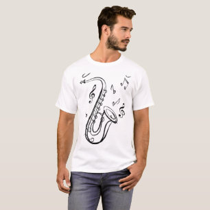 música significa camiseta alma saxofone player