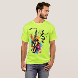 música significa camiseta alma saxofone player