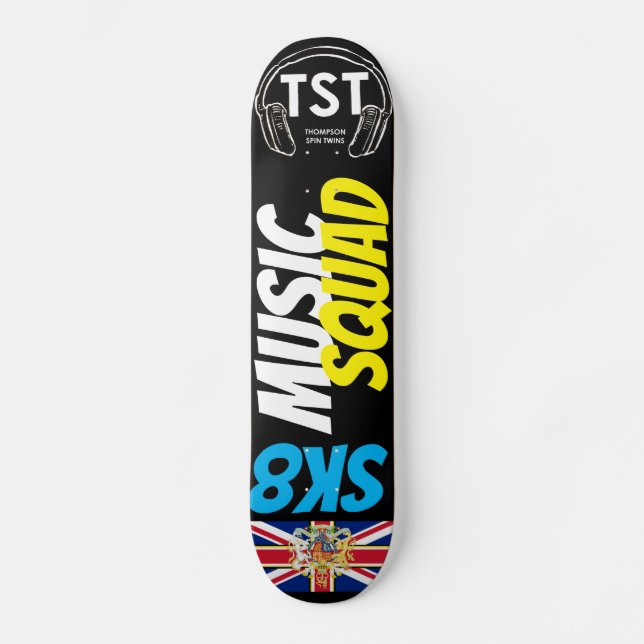 MÚSICA SQUAD OFFICIAL UK skateboard (Frente)