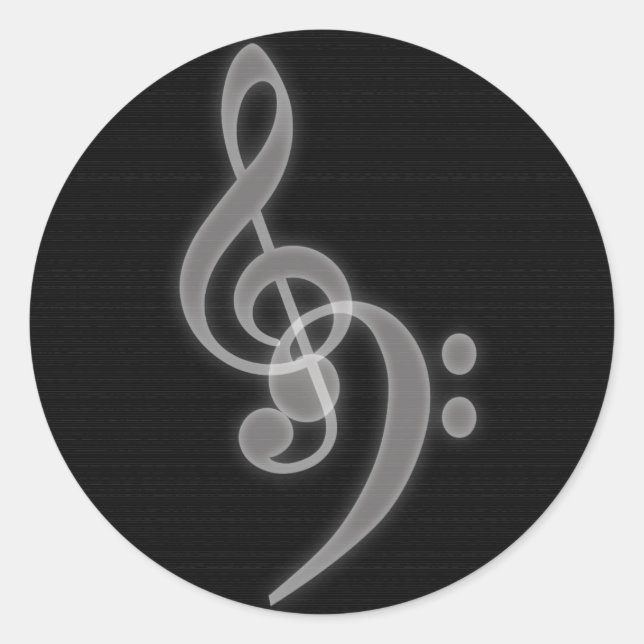 Música - Tremor e Limpeza de Bass - Adesivo Redond (Frente)